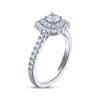 Thumbnail Image 2 of THE LEO Legacy Lab-Grown Diamond Round-Cut Double-Frame Engagement Ring 7/8 ct tw 14K White Gold