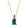 Thumbnail Image 1 of Le Vian Venetian Mosaic Emerald Necklace 1/15 ct tw Diamonds 14K Honey Gold 19&quot;