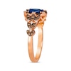 Thumbnail Image 1 of Le Vian Venetian Mosaic Sapphire Ring 3/8 ct tw Diamonds 14K Strawberry Gold