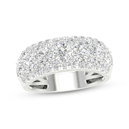 Lab-Grown Diamonds by KAY Domed Anniversary Ring 2-1/2 ct tw 14K White Gold