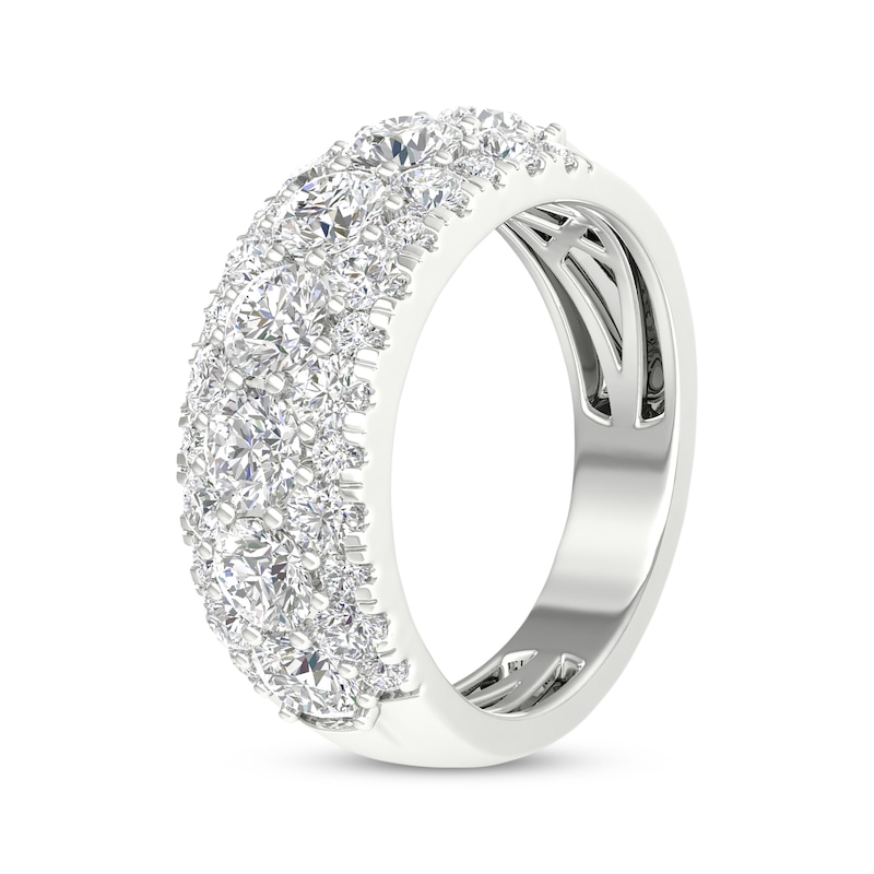 Main Image 2 of Lab-Grown Diamonds by KAY Domed Anniversary Ring 2-1/2 ct tw 14K White Gold