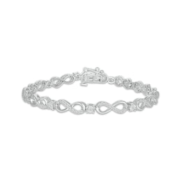 Lab-Created Diamonds by KAY Infinity Link Bracelet 1 ct tw 10K White Gold 7.25&quot;