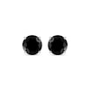 Thumbnail Image 2 of Black Solitaire Earrings 4 ct tw Diamonds 10K White Gold