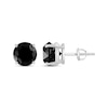 Thumbnail Image 3 of Black Solitaire Earrings 4 ct tw Diamonds 10K White Gold