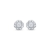 Thumbnail Image 2 of Round-Cut Diamond Solitaire Flower Earrings with Hearts 1/4 ct tw 10K White Gold (I/I3)