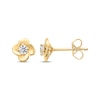 Thumbnail Image 1 of Round-Cut Diamond Solitaire Flower Earrings 1/5 ct tw 10K Yellow Gold (I/I3)