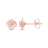 Thumbnail Image 1 of Round-Cut Diamond Solitaire Flower Earrings 1/5 ct tw 10K Rose Gold (I/I3)