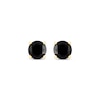 Thumbnail Image 2 of Round-Cut Black Diamond Solitaire Stud Earrings 1-1/2 ct tw 10K Yellow Gold (I3)