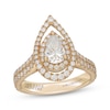 Thumbnail Image 1 of Neil Lane Artistry Pear-Shaped Lab-Grown Diamond Open Halo Engagement Ring 1-1/2 ct tw 14K Yellow Gold