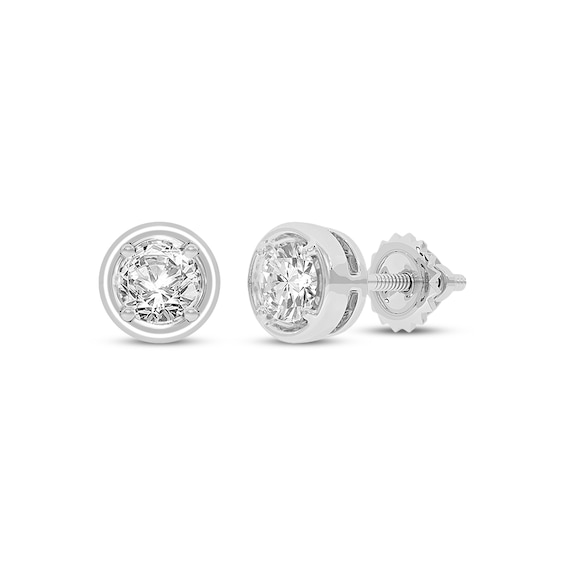 Round-Cut Diamond Solitaire Stud Earrings 1/4 ct tw 14K White Gold (I/I2)