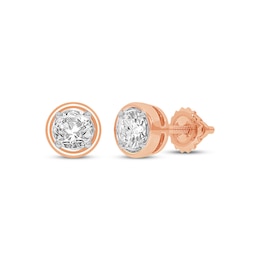 Round-Cut Diamond Solitaire Stud Earrings 1/4 ct tw 14K Rose Gold (I/I2)