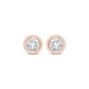 Thumbnail Image 2 of Round-Cut Diamond Solitaire Stud Earrings 1/4 ct tw 14K Rose Gold (I/I2)