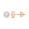 Thumbnail Image 3 of Round-Cut Diamond Solitaire Stud Earrings 1/4 ct tw 14K Rose Gold (I/I2)