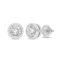 Round-Cut Diamond Solitaire Stud Earrings 1/2 ct tw 14K White Gold (I/I2)