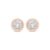 Thumbnail Image 2 of Round-Cut Diamond Solitaire Stud Earrings 1/2 ct tw 14K Rose Gold (I/I2)