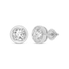 Thumbnail Image 1 of Round-Cut Diamond Solitaire Stud Earrings 1 ct tw 14K White Gold (I/I2)