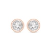 Thumbnail Image 2 of Round-Cut Diamond Solitaire Stud Earrings 1 ct tw 14K Rose Gold (I/I2)