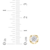 Thumbnail Image 4 of Round-Cut Diamond Solitaire Hidden Halo Stud Earrings 1 ct tw 10K Yellow Gold (I/I3)