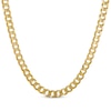 Thumbnail Image 1 of Solid Diamond-Cut Concave Curb Chain Necklace 8.7mm 14K Yellow Gold 24&quot;