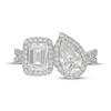 Thumbnail Image 3 of Neil Lane Artistry Emerald-Cut & Pear-Shaped Lab-Grown Diamond Engagement Ring 2-3/4 ct tw 14K White Gold