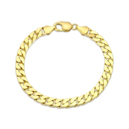 Miami Cuban Curb Chain Bracelet 6.5mm Solid 10K Yellow Gold 8.5"