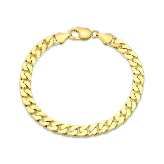 Solid Miami Cuban Curb Chain Bracelet 6.5mm 10K Yellow Gold 8.5"