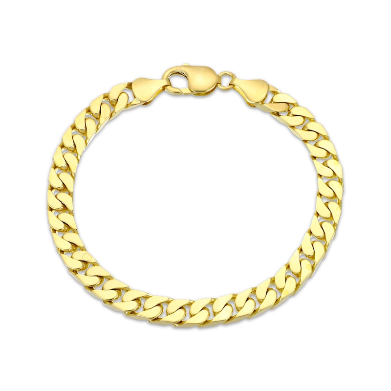 Main Image 1 of Solid Miami Cuban Curb Chain Bracelet 6.5mm 10K Yellow Gold 8.5&quot;