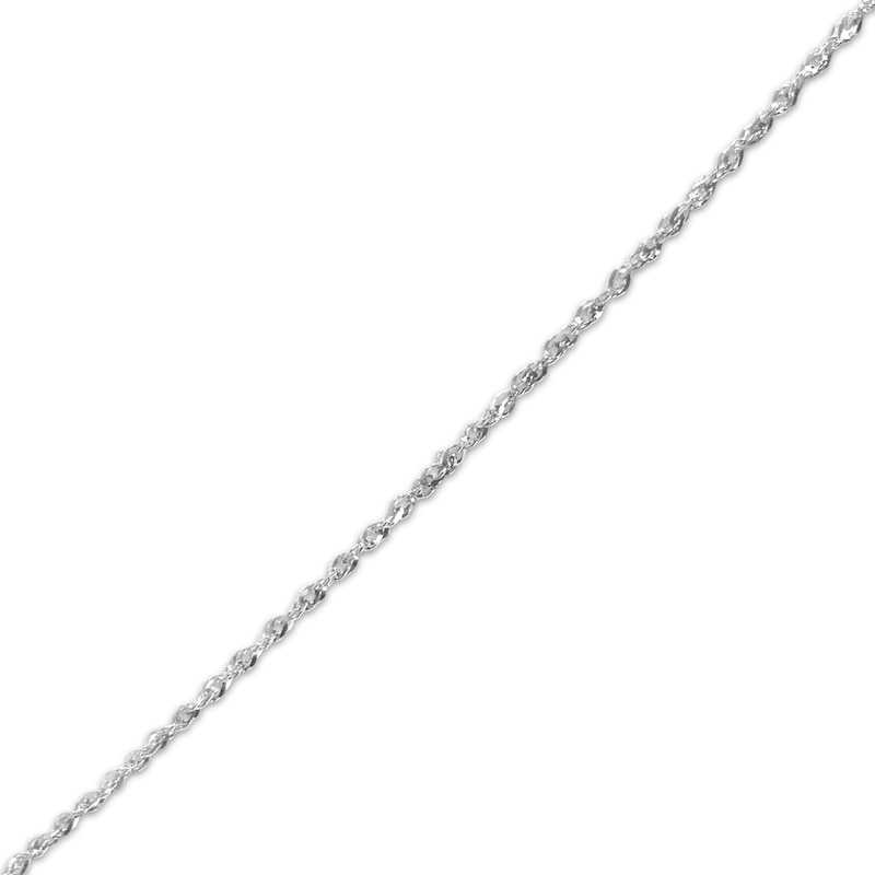 Main Image 2 of Solid Singapore Chain Necklace 2.5mm 14K White Gold 20&quot;