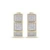 Thumbnail Image 2 of Men's Diamond Octagon Huggie Hoop Earrings 1/3 ct tw 10K Yellow Gold