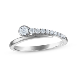 Milestones Diamond Bypass Anniversary Ring 1/4 ct tw 14K White Gold