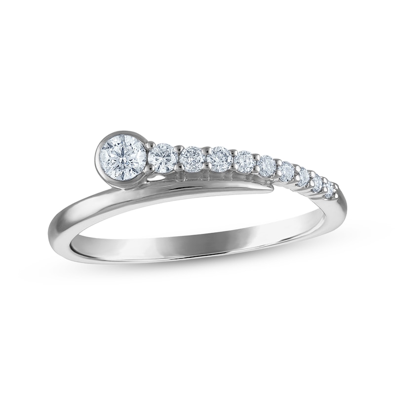 Milestones Diamond Bypass Anniversary Ring 1/4 ct tw 14K White Gold