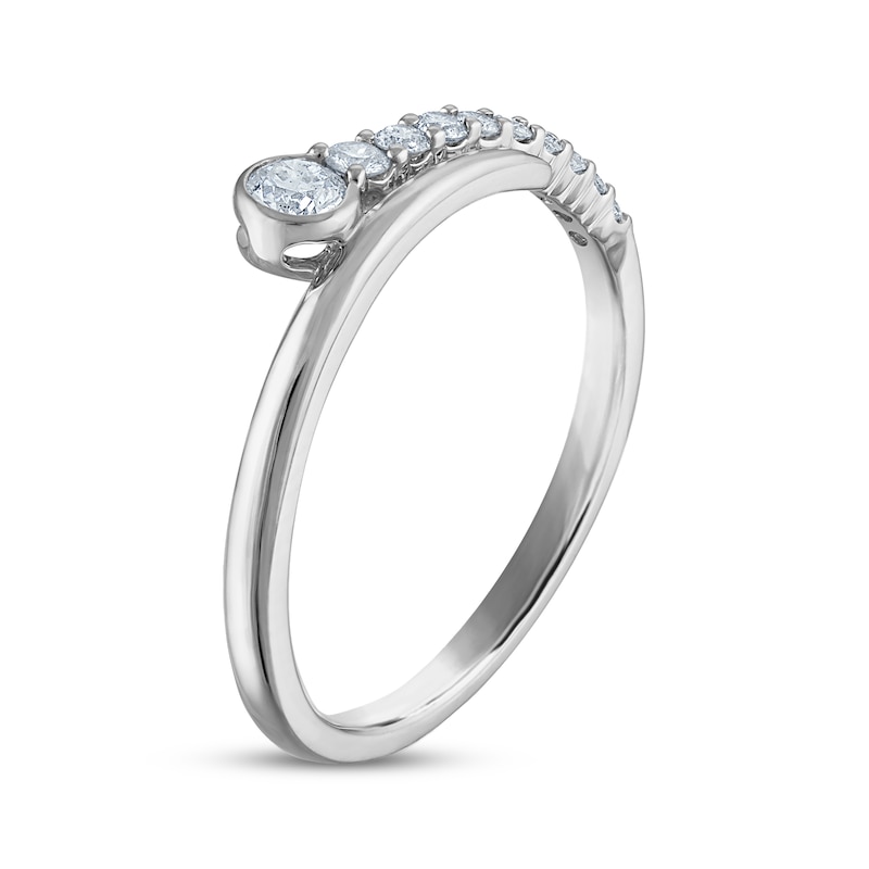 Milestones Diamond Bypass Anniversary Ring 1/4 ct tw 14K White Gold