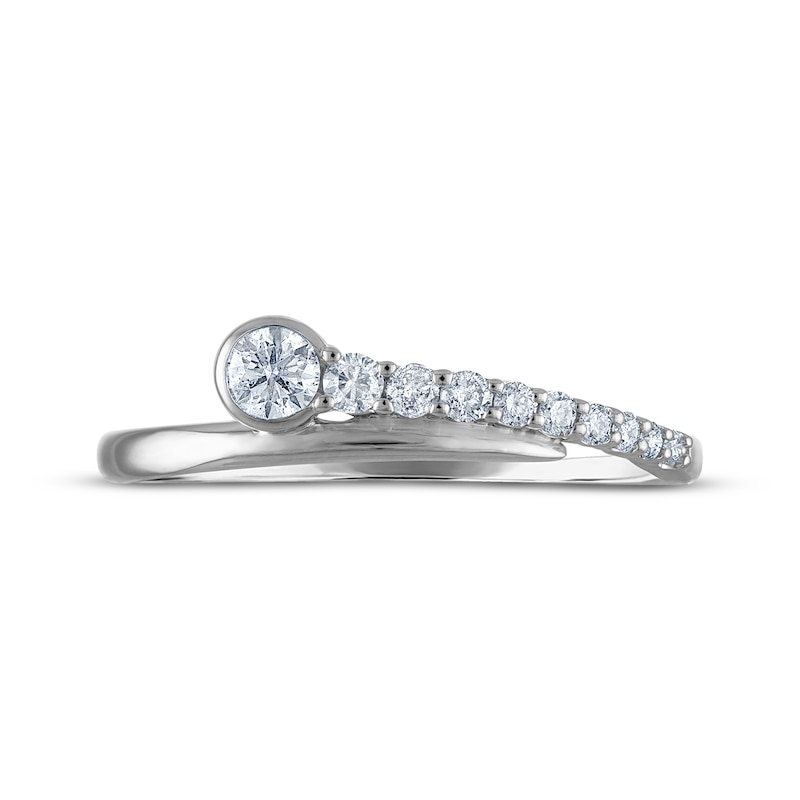 Milestones Diamond Bypass Anniversary Ring 1/4 ct tw 14K White Gold