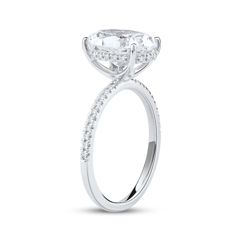 Main Image 2 of Lab-Grown Diamonds by KAY Oval-Cut Engagement Ring 4-1/4 ct tw 14K White Gold