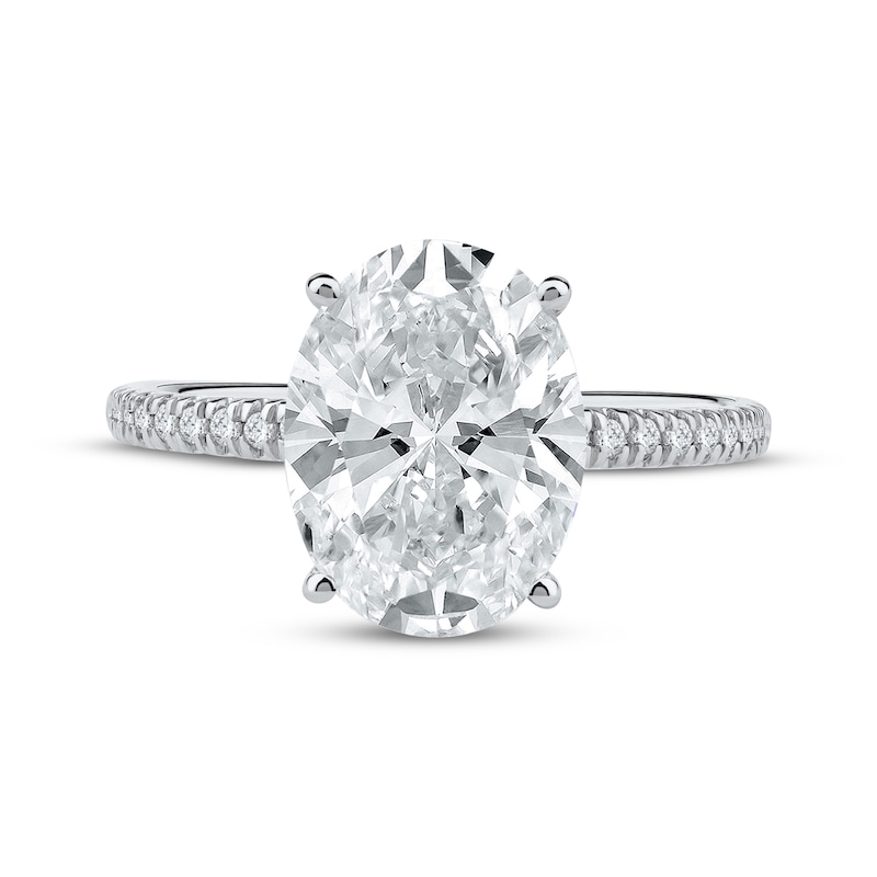 Main Image 3 of Lab-Grown Diamonds by KAY Oval-Cut Engagement Ring 4-1/4 ct tw 14K White Gold