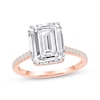 Thumbnail Image 0 of Lab-Created Diamonds by KAY Emerald-Cut Engagement Ring 4-1/3 ct tw 14K Rose Gold