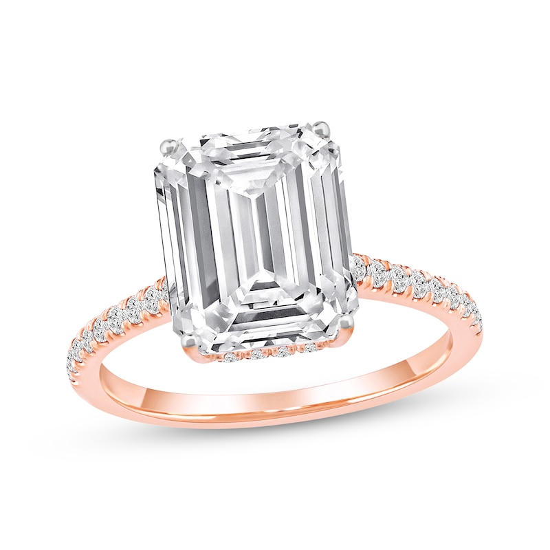 Lab-Created Diamonds by KAY Emerald-Cut Engagement Ring 4-1/3 ct tw 14K Rose Gold