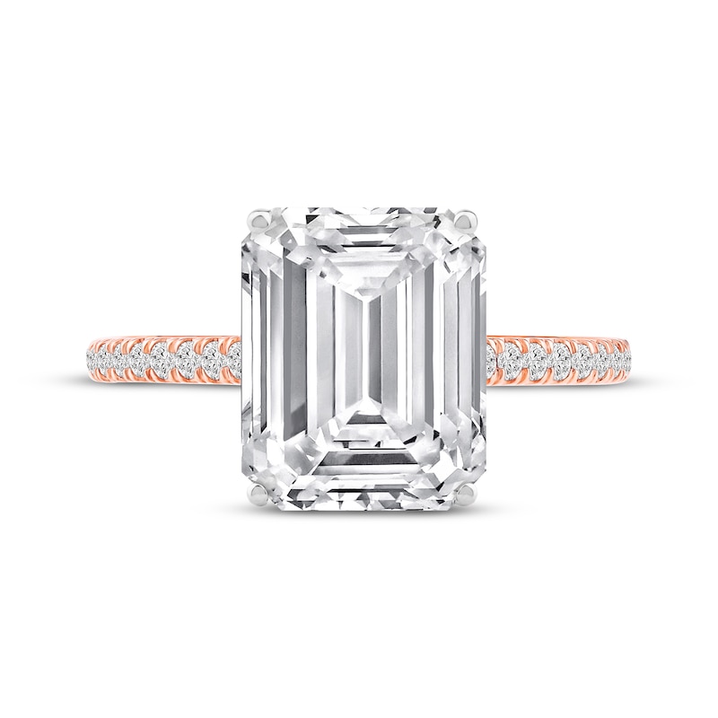 Lab-Created Diamonds by KAY Emerald-Cut Engagement Ring 4-1/3 ct tw 14K Rose Gold