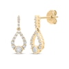 Thumbnail Image 0 of Milestones Diamond Teardrop Dangle Earrings 1/4 ct tw 10K Yellow Gold