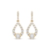 Thumbnail Image 1 of Milestones Diamond Teardrop Dangle Earrings 1/4 ct tw 10K Yellow Gold