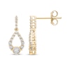 Thumbnail Image 2 of Milestones Diamond Teardrop Dangle Earrings 1/4 ct tw 10K Yellow Gold