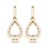 Thumbnail Image 4 of Milestones Diamond Teardrop Dangle Earrings 1/4 ct tw 10K Yellow Gold