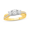 Thumbnail Image 1 of Memories Moments Magic Round-Cut Diamond Three-Stone Engagement Ring 1 ct tw 14K Two-Tone Gold