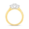 Thumbnail Image 3 of Memories Moments Magic Round-Cut Diamond Three-Stone Engagement Ring 1 ct tw 14K Two-Tone Gold