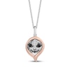 Thumbnail Image 1 of Disney Treasures The Nightmare Before Christmas Black Onyx & Diamond Necklace 1/20 ct tw Sterling Silver & 10K Rose Gold