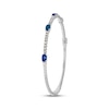 Thumbnail Image 2 of Le Vian Oval-Cut Blue Sapphire Bangle Bracelet 3/8 ct tw Diamonds 14K Vanilla Gold