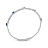 Thumbnail Image 3 of Le Vian Oval-Cut Blue Sapphire Bangle Bracelet 3/8 ct tw Diamonds 14K Vanilla Gold