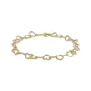 Thumbnail Image 1 of Heart Chain Bracelet 10K Yellow Gold 7.5&quot;