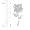 Thumbnail Image 3 of Men's Diamond Rose Brooch 1 ct tw Sterling Silver