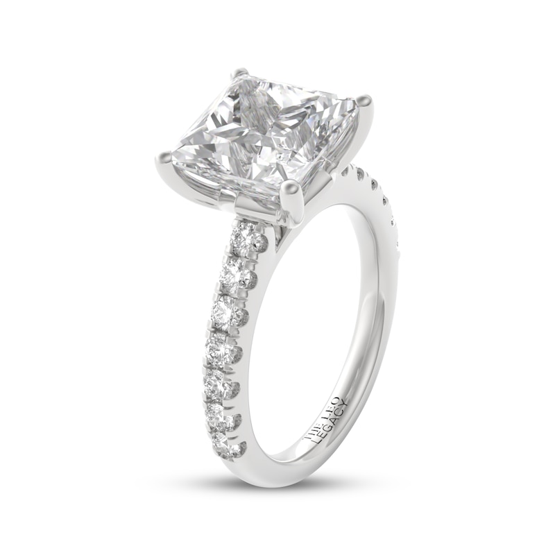 Main Image 2 of THE LEO Legacy Lab-Grown Diamond Princess-Cut Engagement Ring 4-5/8 ct tw 14K White Gold